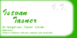 istvan tasner business card