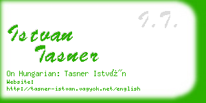 istvan tasner business card